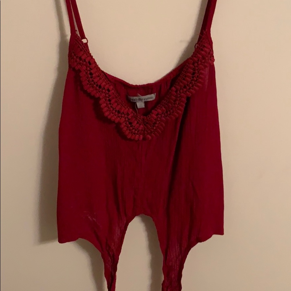 Burgundy Crop Top